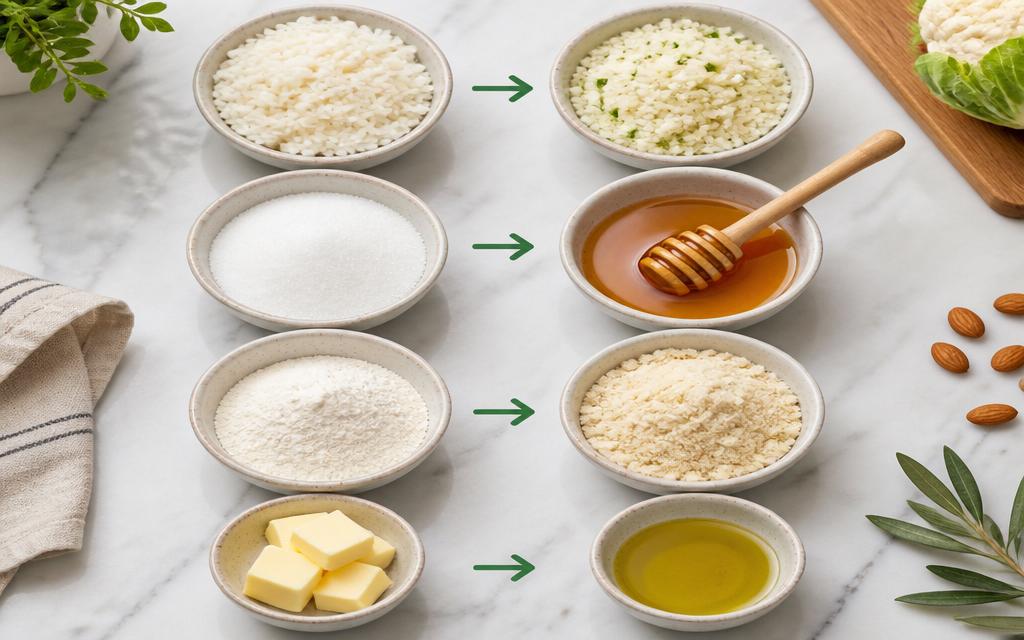 Guía de sustituciones saludables de ingredientes
